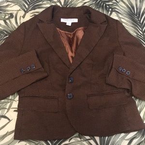 Brown and black patterned blazer